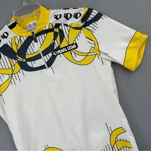 Pearl Izumi Cycling Jersey USA Adult Medium 1/4 Zip Short Sleeve Shirt Yellow